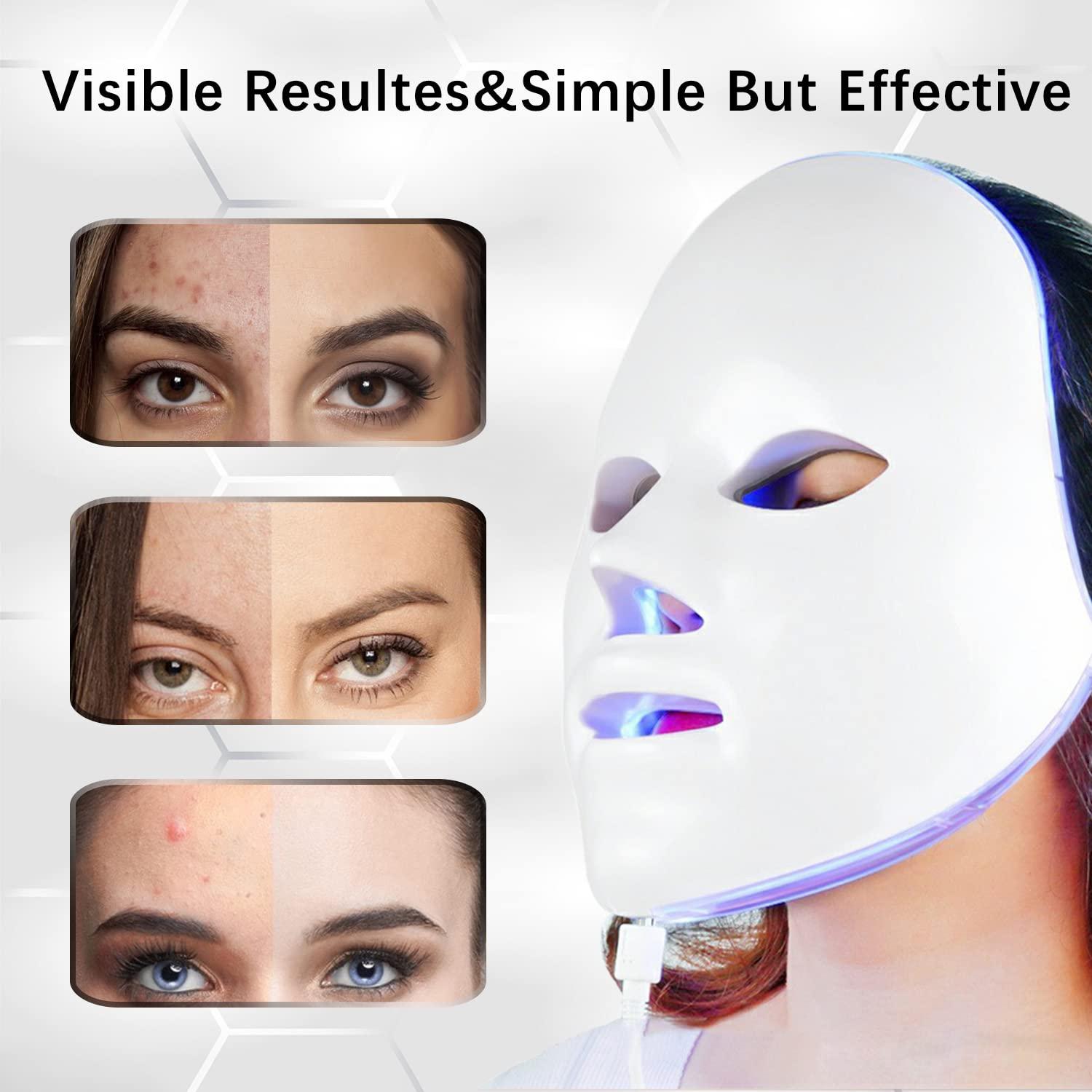 7-Color LED Face Professional Mask – Acne, Anti-Aging, Wrinkle Rejuvenation Device