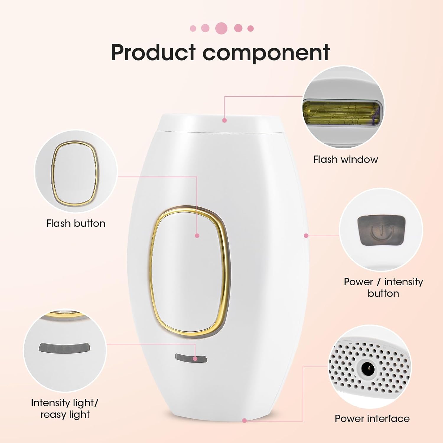 IPL Hair removal LED Flashes - Easy Clean Hair At Home