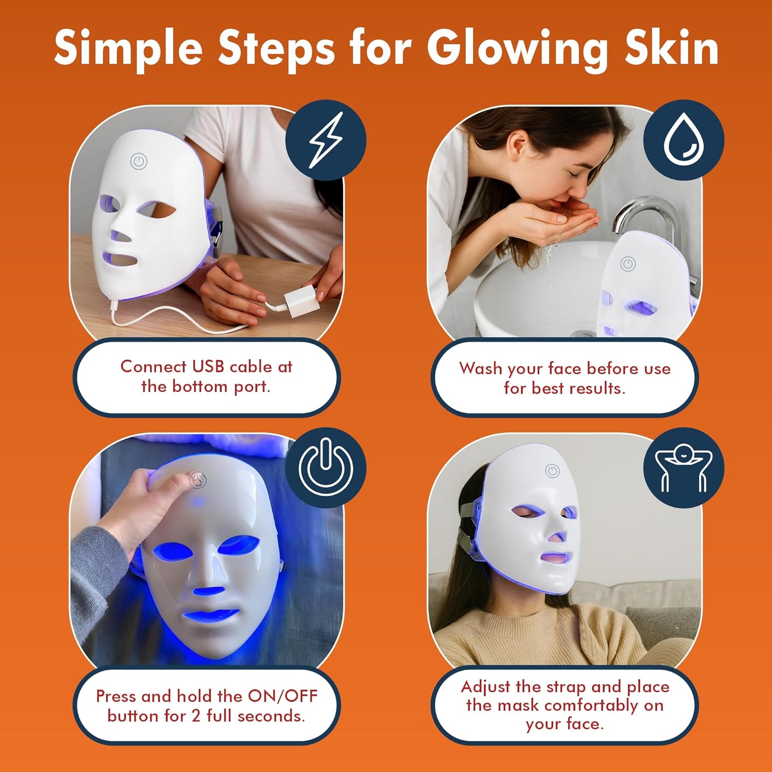 7-Color LED Face Professional Mask – Acne, Anti-Aging, Wrinkle Rejuvenation Device
