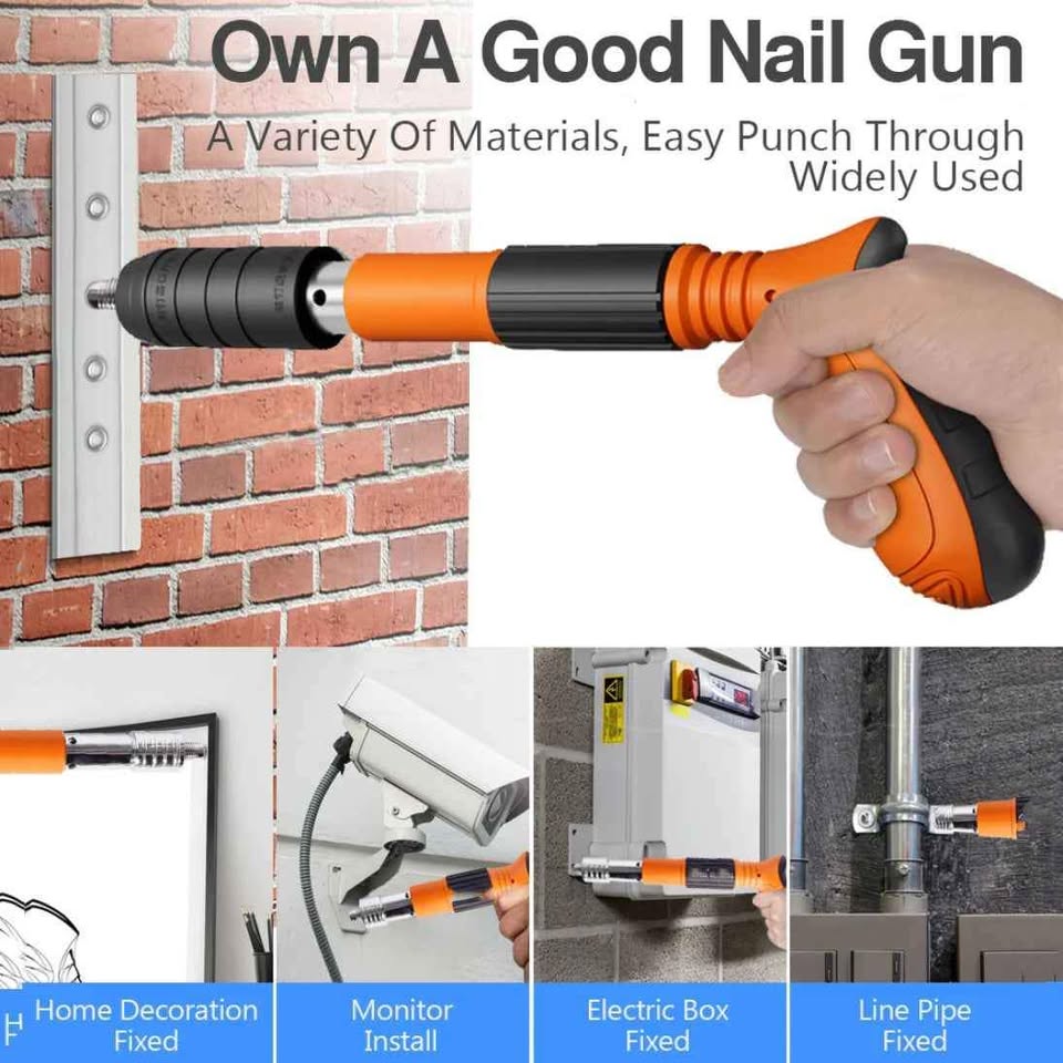 Air Nailer Gun Concrete, Steel Nail Gun Kit