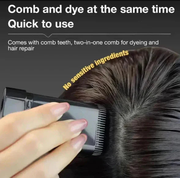 Instant Hair Dye Comb Stick, Waterproof and Sweatproof Hair Dye Comb