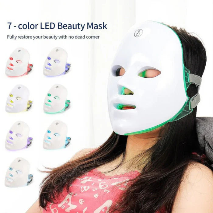 7-Color LED Face Professional Mask – Acne, Anti-Aging, Wrinkle Rejuvenation Device