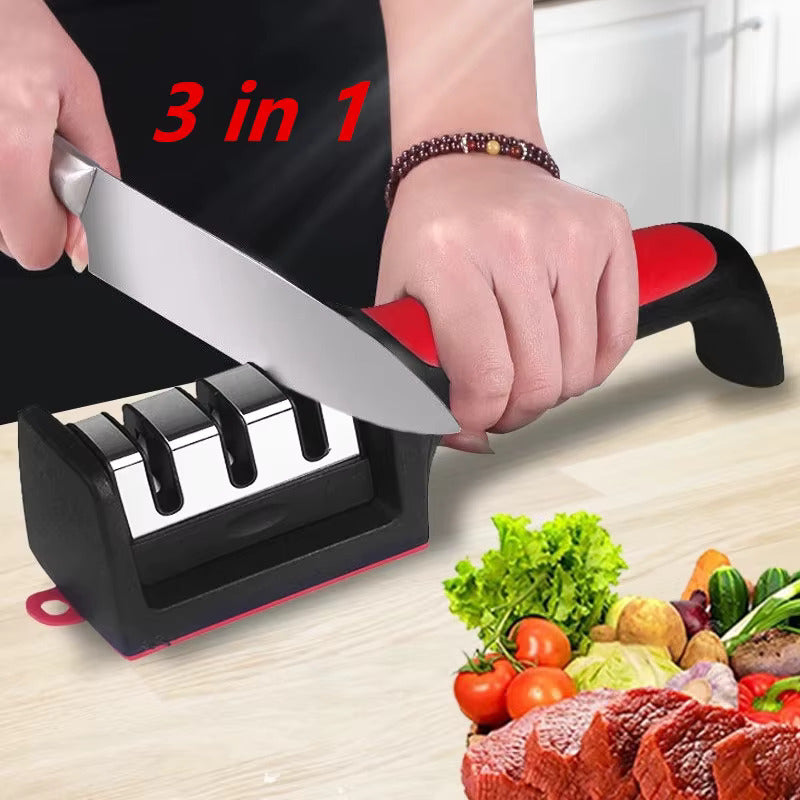 3-Stage Knife Sharpener – Best Sharpening Tool
