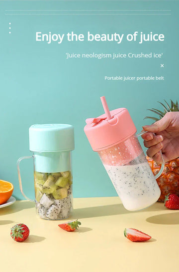 Personal 6 Blade Straw Juicer Machine Blender with 8000rpm -For Shakes Gym, Travel.