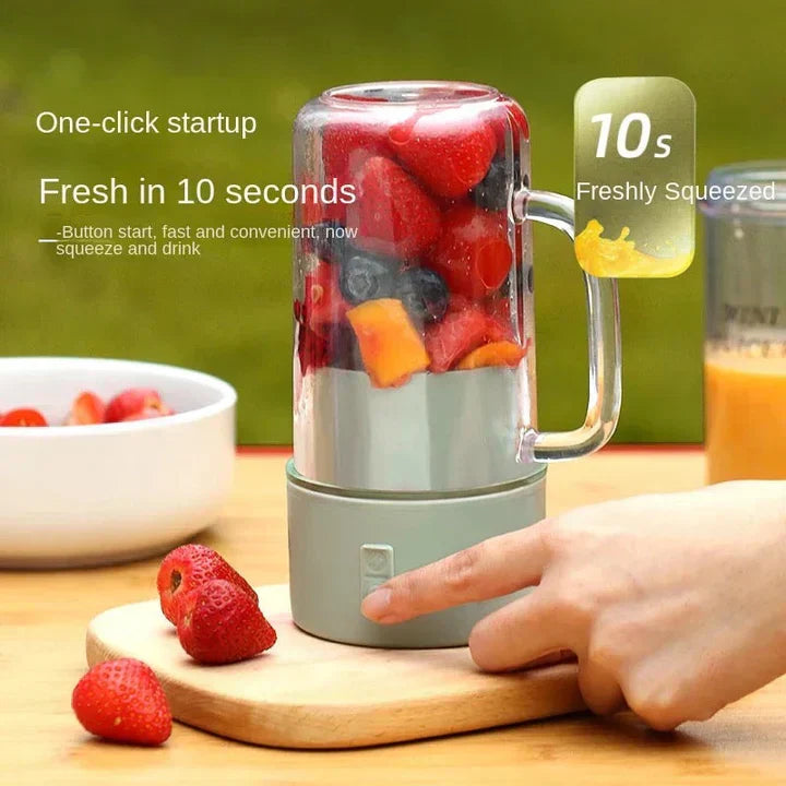 Personal 6 Blade Straw Juicer Machine Blender with 8000rpm -For Shakes Gym, Travel.