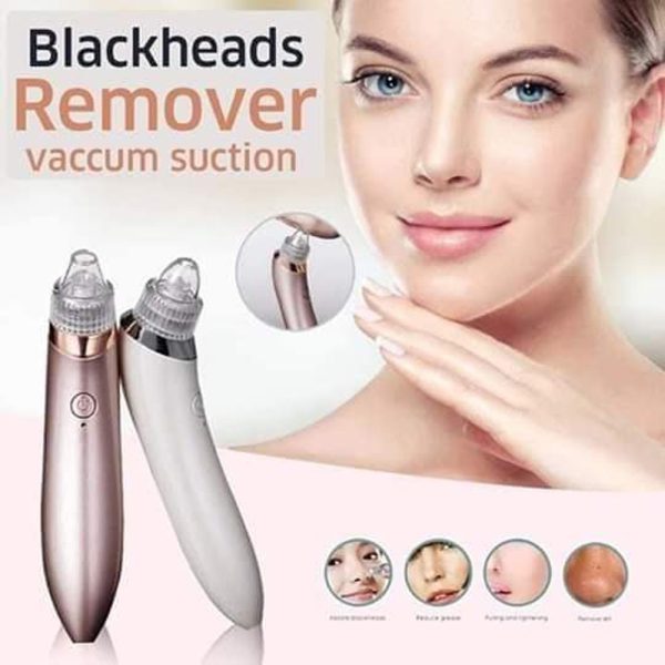 Electric Blackhead Remover: Pore Cleaning Vacuum with 4 Replacement Head: