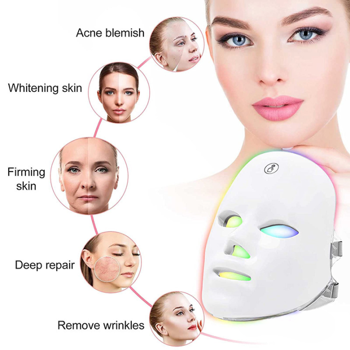 7-Color LED Face Professional Mask – Acne, Anti-Aging, Wrinkle Rejuvenation Device